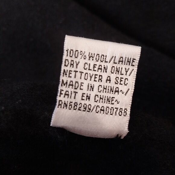 Portoland 100% Wool Poncho Black Wrap Cardigan Fringed Cape Shrug S,M,L One Size - Picture 3 of 6